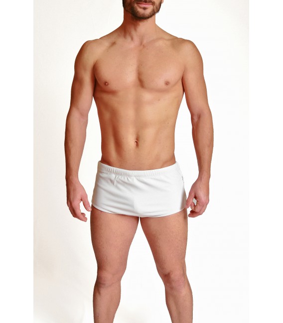 White Boxer Brazilian Trunks Piqué