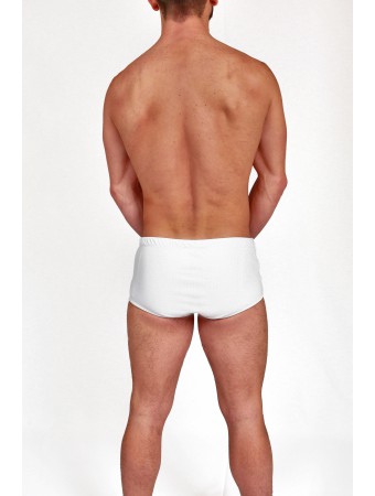 White Boxer Brazilian Trunks Piqué